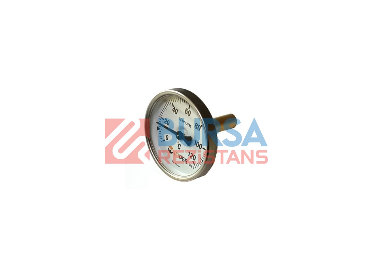 Bimetal Termometre 0-120C Rekorlu